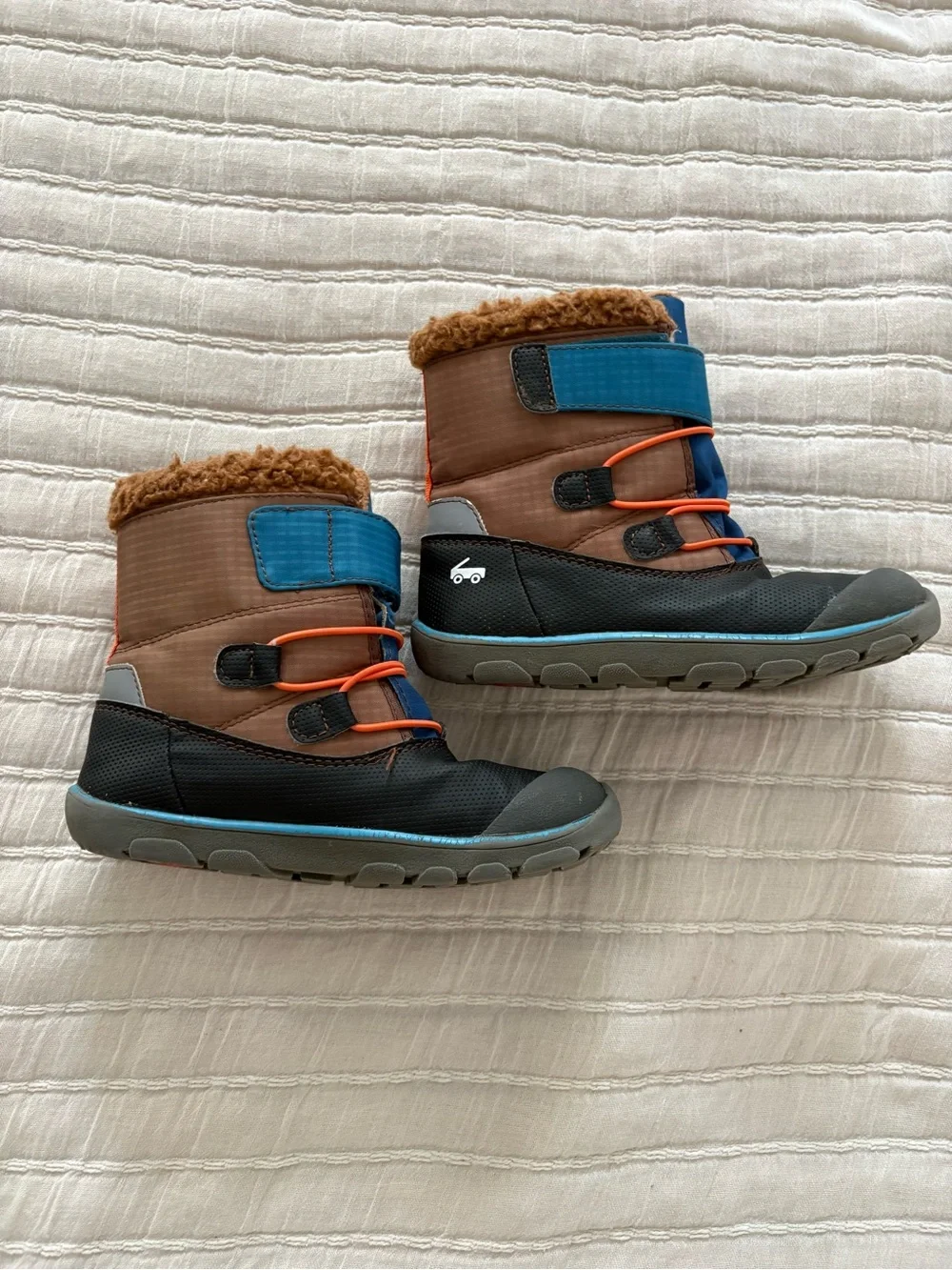 See Kai Run Waterproof Insulated Snow Boots Brown Blue Size Little Kid 13